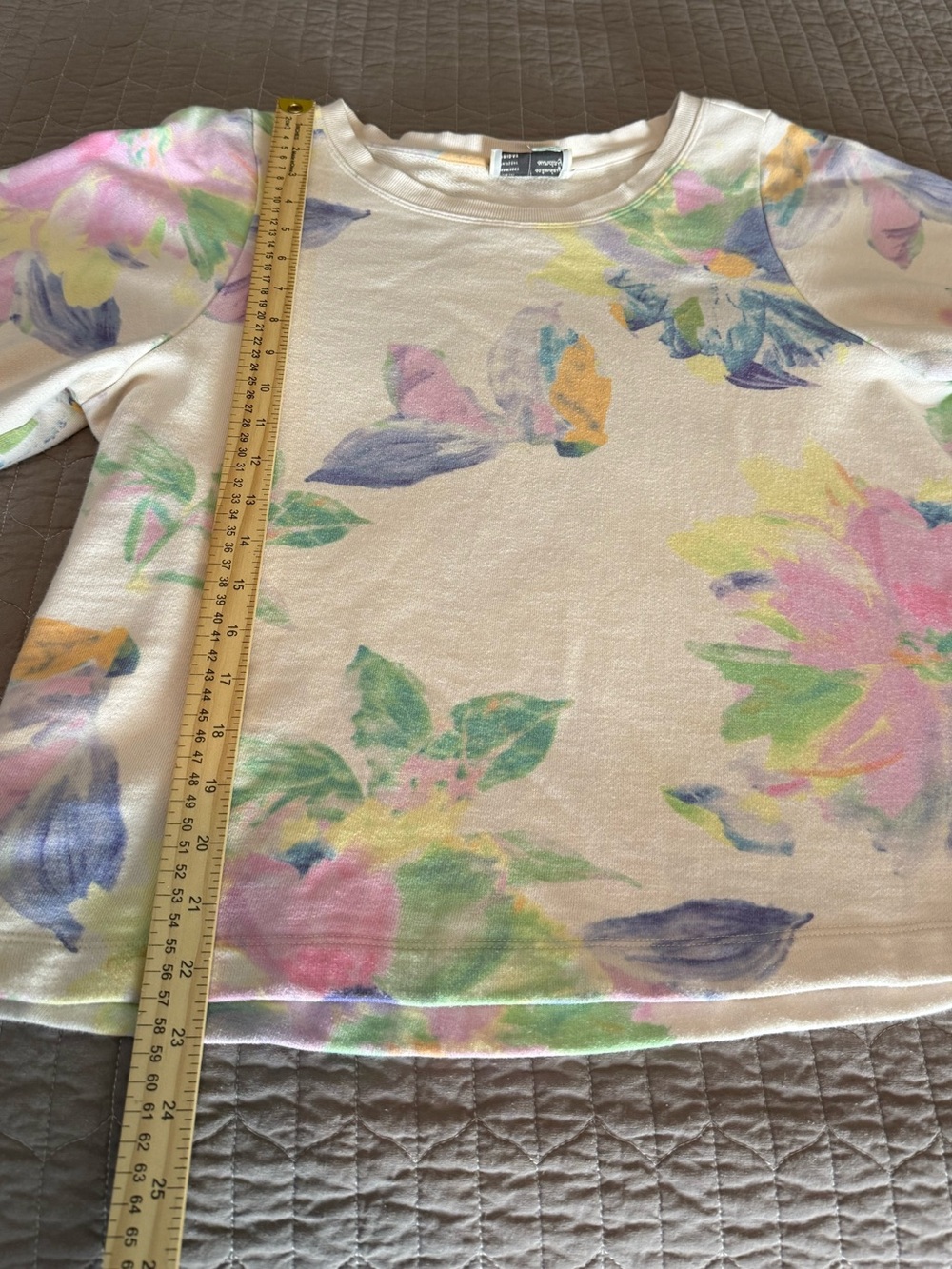 Anthropologie Pastel Floral Print Women's Long-Sleeve Pullover - Picture 11 of 12